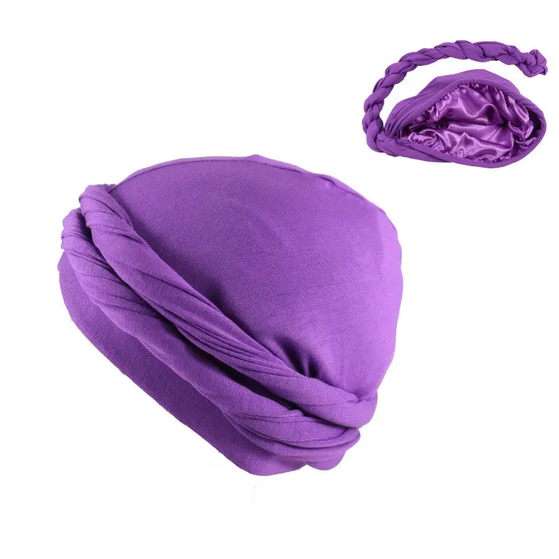 Solid Satin Lined Turban